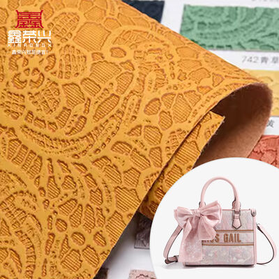 Modelli di fiori di rosa in PVC Stile in rilievo Pelle sintetica artificiale per borsa Placemat Scarpe decorare pacchetto tessuto di pelle finta