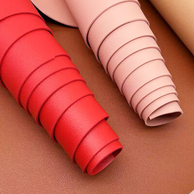 PVC pelle di vitello grano doppia faccia pelle sintetica artificiale in rilievo materiali di pelle finta per l'artigianato per la borsa tappeto da tavolo portafogli