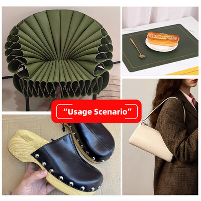 PVC pelle di vitello grano doppia faccia pelle sintetica artificiale in rilievo materiali di pelle finta per l'artigianato per la borsa tappeto da tavolo portafogli