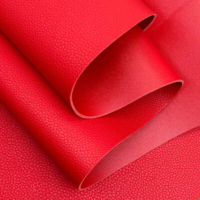 PVC Litchi Grain Double Face Materiali di pelle sintetica in incisione impermeabile per borsa Tavolo Matta cintura Scopi decorativi