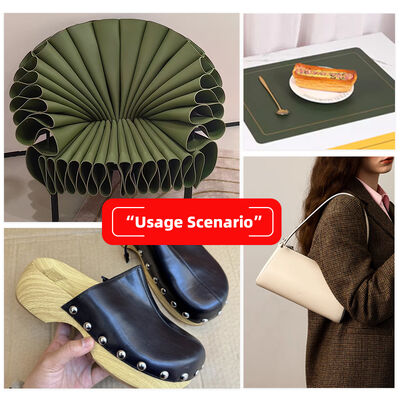 PVC Litchi Grain Double Face Materiali di pelle sintetica in incisione impermeabile per borsa Tavolo Matta cintura Scopi decorativi