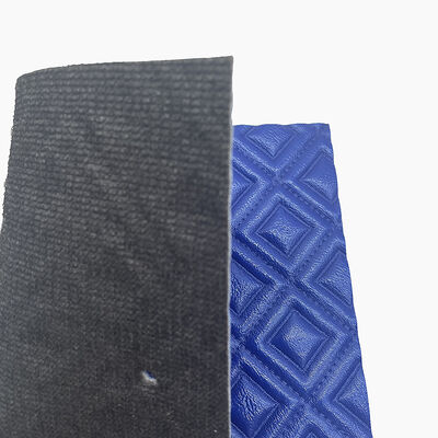 Custom PVC Rhomb Embroidery Quilted Pearly Synthetic Leather Needle Punch Foam for Car Seat Cover Sofa Faux Leather Fabric