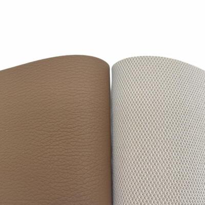 1.0mm PVC Wear-proof Embossed 137 Litchi Grain Artificial Synthetic Leather for Car Seat Mat Sofa Chair Belt Faux Leather Fabric