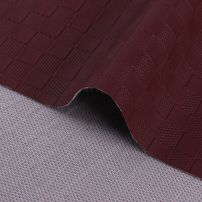 Modello di scacchiera in pvc in rilievo pelle sintetica artificiale per auto piedi sedili per auto divano decorazione borsa tessuto di pelle finta