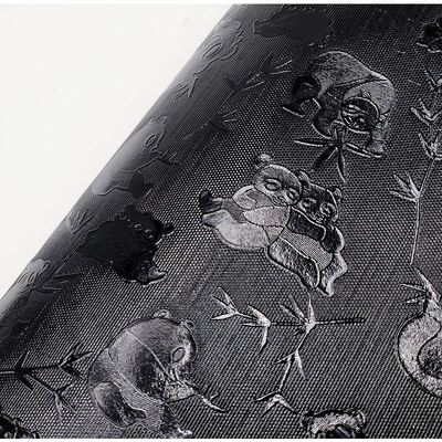 PVC all'ingrosso Highlights di 045 # Finta pelle con motivo a grana di panda, scarpe, scatola, taccuino, tessuto