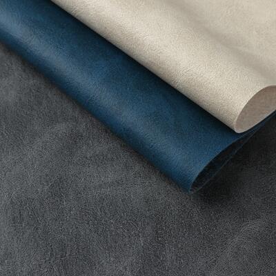 Crazy Horse Grain PVC Printed Synthetic Leather for Decorative Notebook Table Mat Phone Shell Faux Leather Fabric. Bags Lining