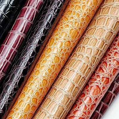 Vendita a caldo PVC lucido di alta lucentezza pelle sintetica in pietra in rilievo per scarpe borse quaderni mobili uso