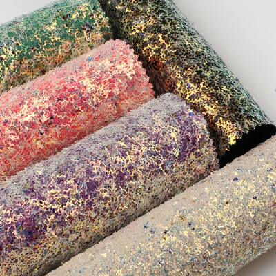 PU Sparkly Shiny Glitter Fabric Sheets Waterproof Chunky Synthetic Leather for Shoes Bow Crafts Hat Faux Decorative Lining