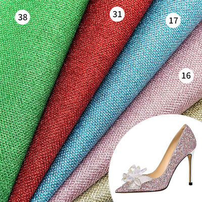 Fodera per scarpe in pelle sintetica PVC con glitter grossi per gioielli, artigianato, bagagli, imballaggi, materiale in similpelle per divani