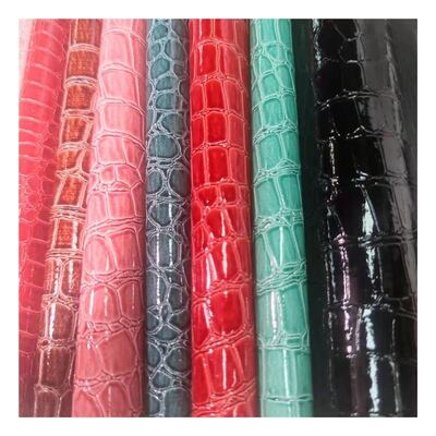 Modello di pietra lucida Pvc Modello di pelle sintetica per animali Calzature Borse e borse Tessuti di pelle finta