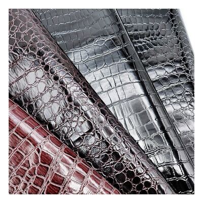 Modello di pietra lucida Pvc Modello di pelle sintetica per animali Calzature Borse e borse Tessuti di pelle finta