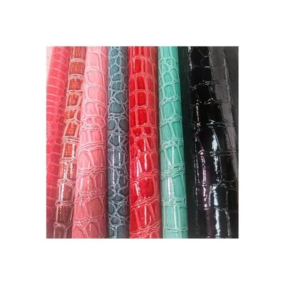 Modello di pietra lucida Pvc Modello di pelle sintetica per animali Calzature Borse e borse Tessuti di pelle finta