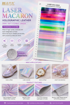 Pelle sintetica olografica Laser Macaron