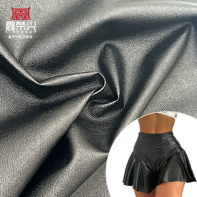Pelle sintetica effetto pelle di agnello PVC, grana, finta pelle, elasticizzata, oscurante, impermeabile, in pelle sintetica per abbigliamento, pantaloni, vestiti