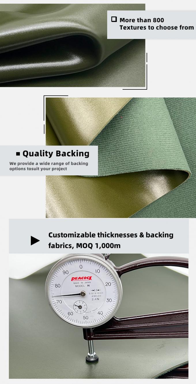 1.8mm spessore PVC pelle sintetica finta in rilievo Tessitura a punta d'ago Stretch impermeabile per borsa tappetino da tavolo Decorare cintura divano 5