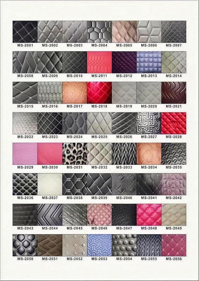 Pelle sintetica trapuntata in PVC personalizzata con ricamo, schiuma di poliuretano da 6,0 mm per rivestimenti di sedili auto, divani, tessuto in similpelle 5