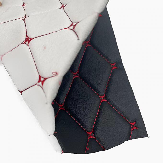 Pelle sintetica trapuntata in PVC personalizzata con ricamo, schiuma di poliuretano da 6,0 mm per rivestimenti di sedili auto, divani, tessuto in similpelle 8
