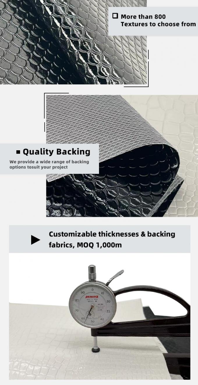 Custodia per telefono in pelle sintetica PVC, artigianato per mobili, stile goffrato lucido e scintillante con funzione elasticizzata, fodera impermeabile per divano 5