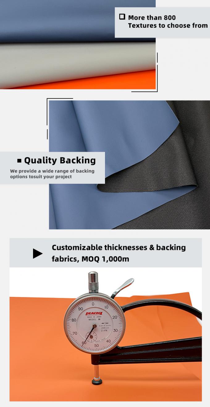 Materiale in similpelle sintetica in PVC da 160 cm Liscio opaco Testurizzato goffrato Elasticizzato per divano Scarpe Rivestimento sedili auto Sedia 5