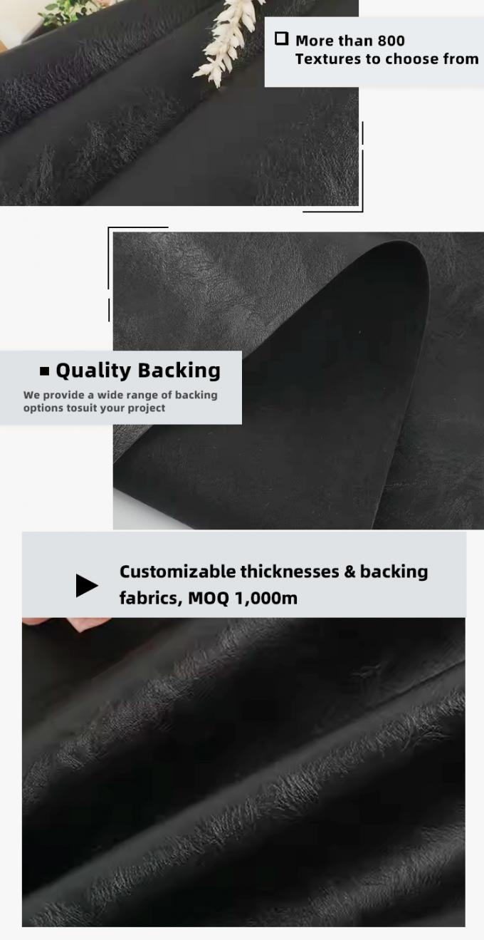 Pelle sintetica artificiale in PVC con retro doppio spazzolato all'ingrosso, vari modelli goffrati per borse, divani e materiali in similpelle 5