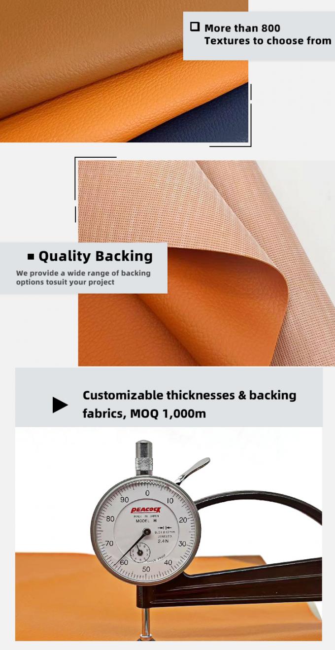 Ingrosso Litchi in rilievo PVC a maglia impermeabile pelle sintetica artificiale per divani sedie mobili materiale di pelle finta 5