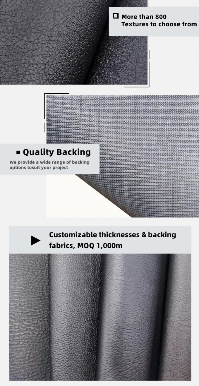 Pelle in PVC resistente all'abrasione per tappezzeria per mobili 140 cm di larghezza 5