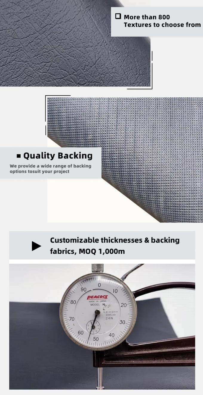 Pelle PVC per mobili 0,6 mm goffrata impermeabile per rivestimenti 5