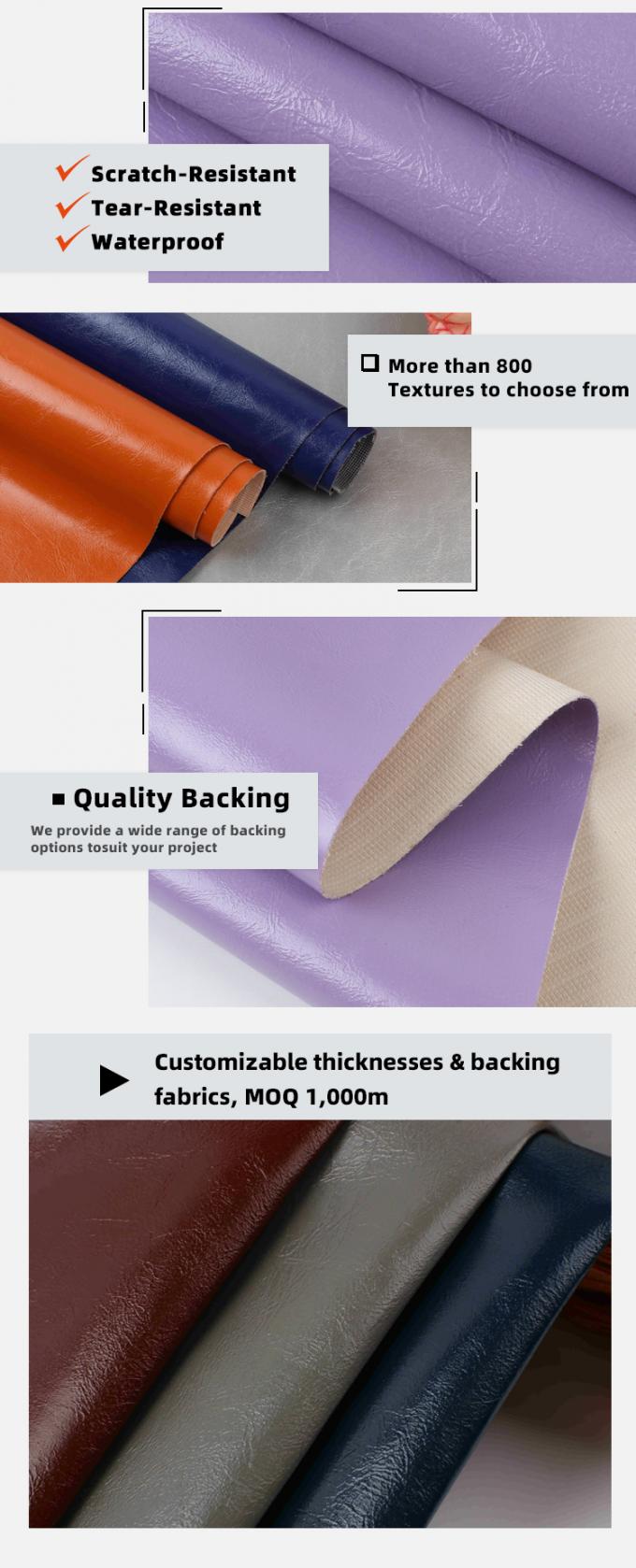 Pelle sintetica PVC cerata oleosa per arredamento, larghezza 54" 5