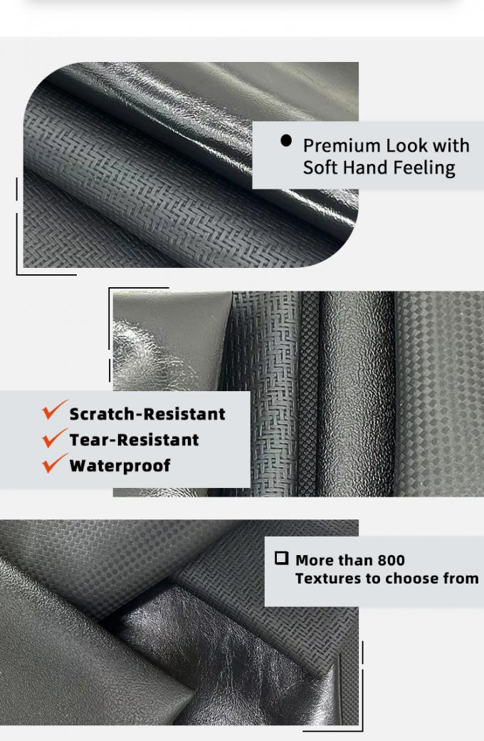 Pelle artificiale in PVC, resistente all'abrasione, larghezza 140 cm, per rivestimenti per mobili 6