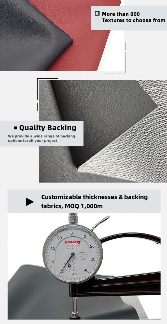 PVC Napa in rilievo similpelle impermeabile resistente all'abrasione, larghezza 54" 5