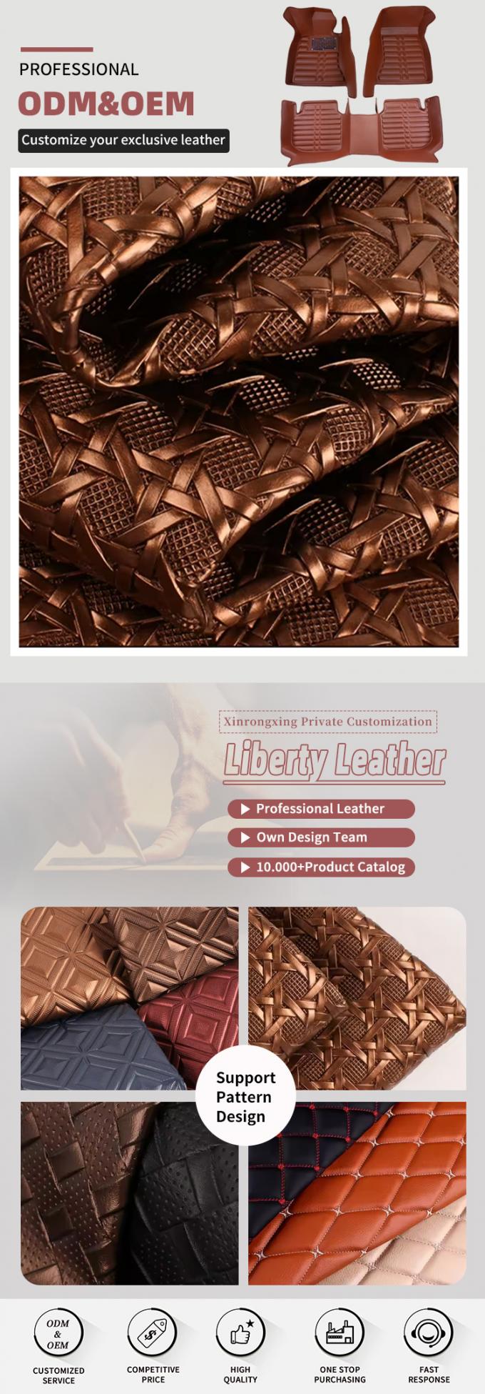 Tessuti in cuoio sintetico in pvc in rilievo per sedili e mobili 4