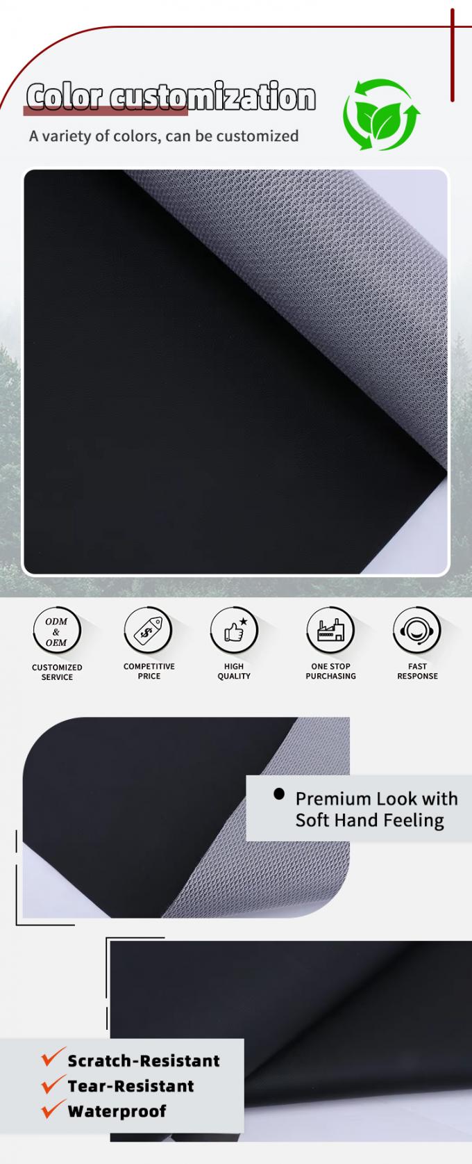 Pelle Grana Forata in PVC per Rivestimenti Sedili Auto - Impermeabile e Resistente all'Abrasione 4