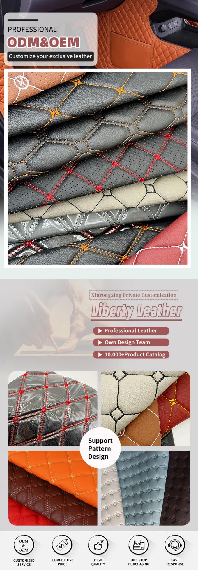 Pelle PVC in schiuma di poliuretano da 6,0 mm per rivestimenti sedili auto 6