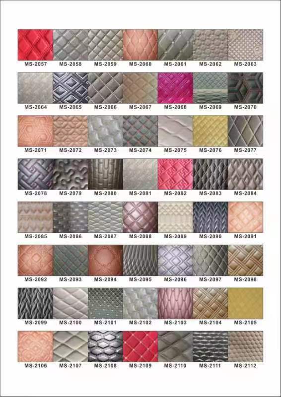 Ricamo in PVC a misura di rombo in pelle sintetica perlata con penna per copertura di sedile per auto 6