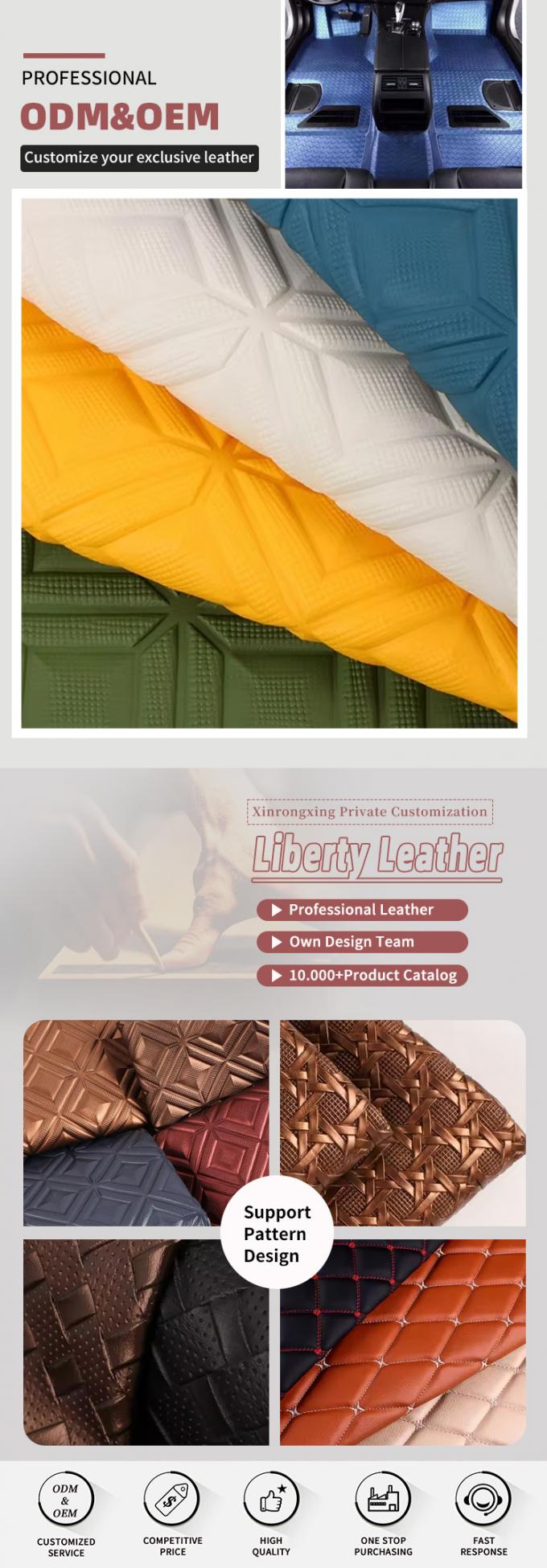 PVC Diamante Rombo in stile in rilievo pelle sintetica artificiale per auto piedi sedili per auto divano decorazione borsa tessuto di pelle finta 4