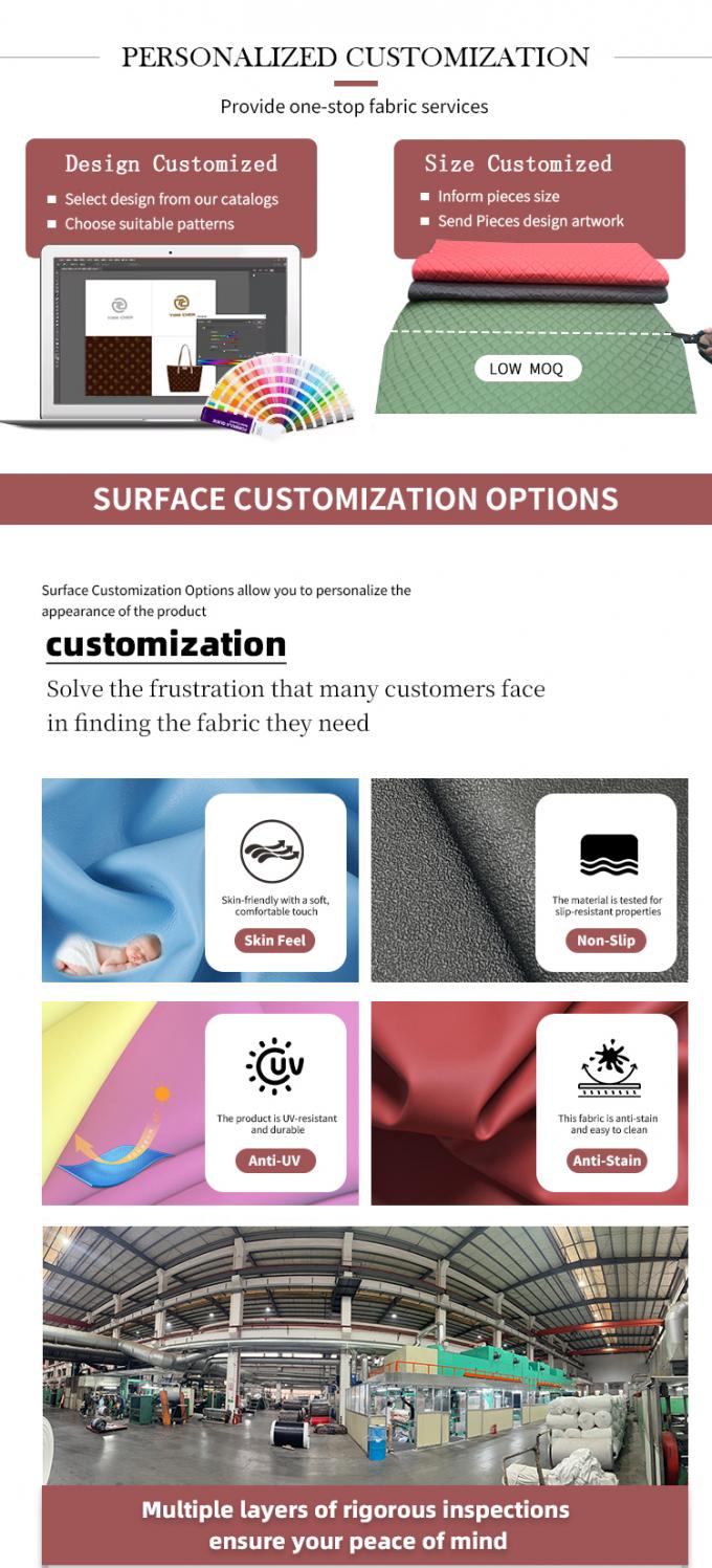 Matto per piedi di auto in pelle in PVC a misura 4.6 mm Spesso con imbottitura di schiuma Stretchy Fit Sedie auto ricamate in rilievo Divani per borse 6