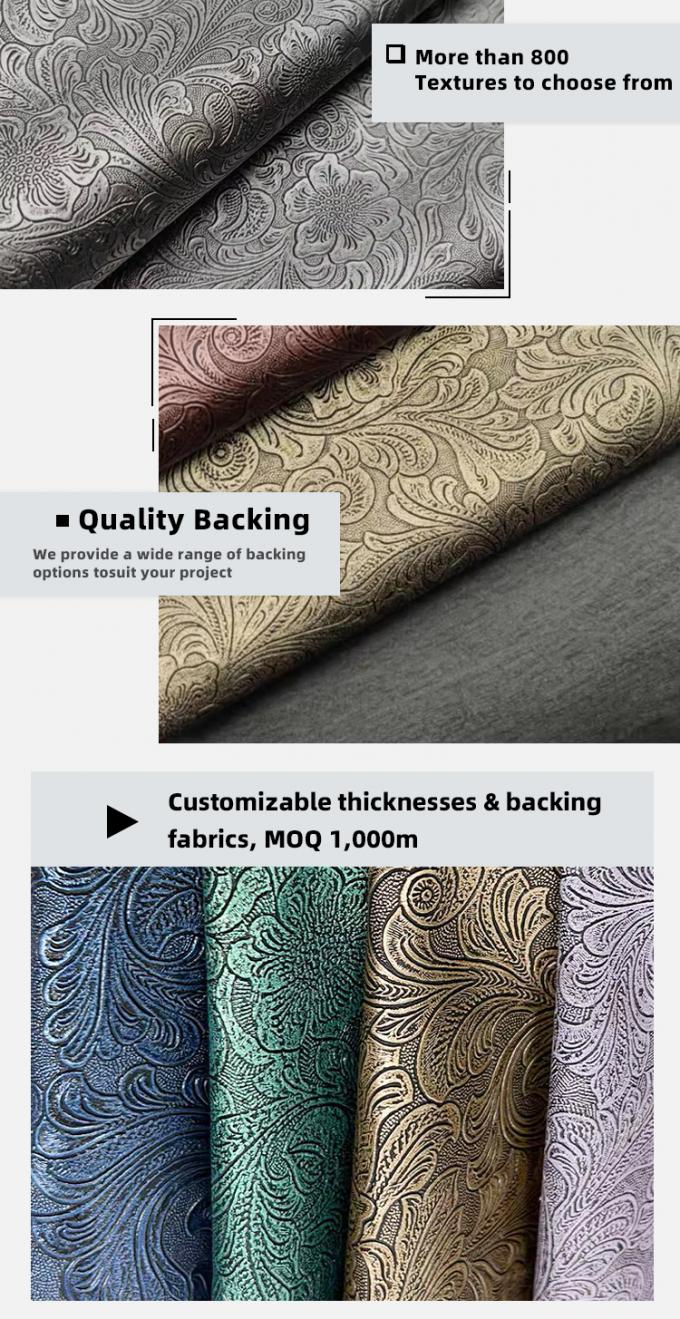 Pvc Fiore Modello Artificiale Sintetico Pelle Portafoglio Scatola Scarpe Taccuino Finta Pelle Tessuto 5