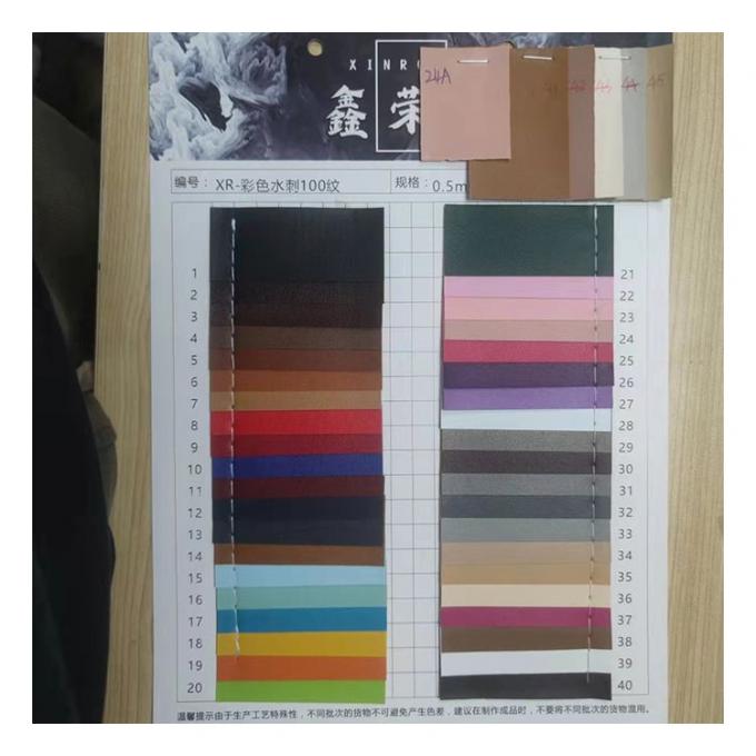 Cuoio artificiale in PVC all'ingrosso per portafogli, scatole, scarpe, quaderni, tessuto in pelle sintetica con motivo a fori stenopeici 16