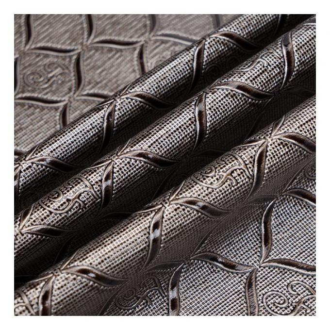 Vendita al dettaglio Pvc brillante modello geometrico pelle sintetica artificiale imballaggio portafoglio scatola quaderno tessuto di pelle finto 14