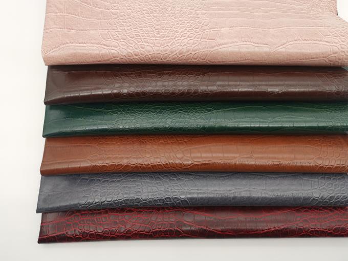 Pelle sintetica artificiale con grana coccodrillo in PVC per portafogli, scatole, scarpe, quaderni, tessuto in finta pelle 5