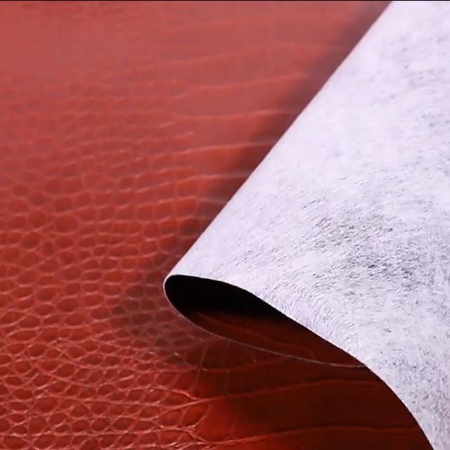 Pelle sintetica artificiale con grana coccodrillo in PVC per portafogli, scatole, scarpe, quaderni, tessuto in finta pelle 9