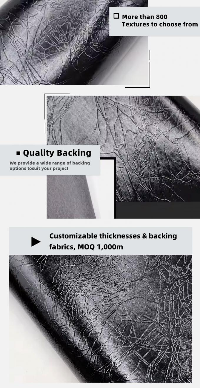 Punti salienti del PVC all'ingrosso di 006: Punti salienti: motivo a grana fulmine, pelle sintetica artificiale, portafogli, scatole, scarpe, quaderni, tessuto 5