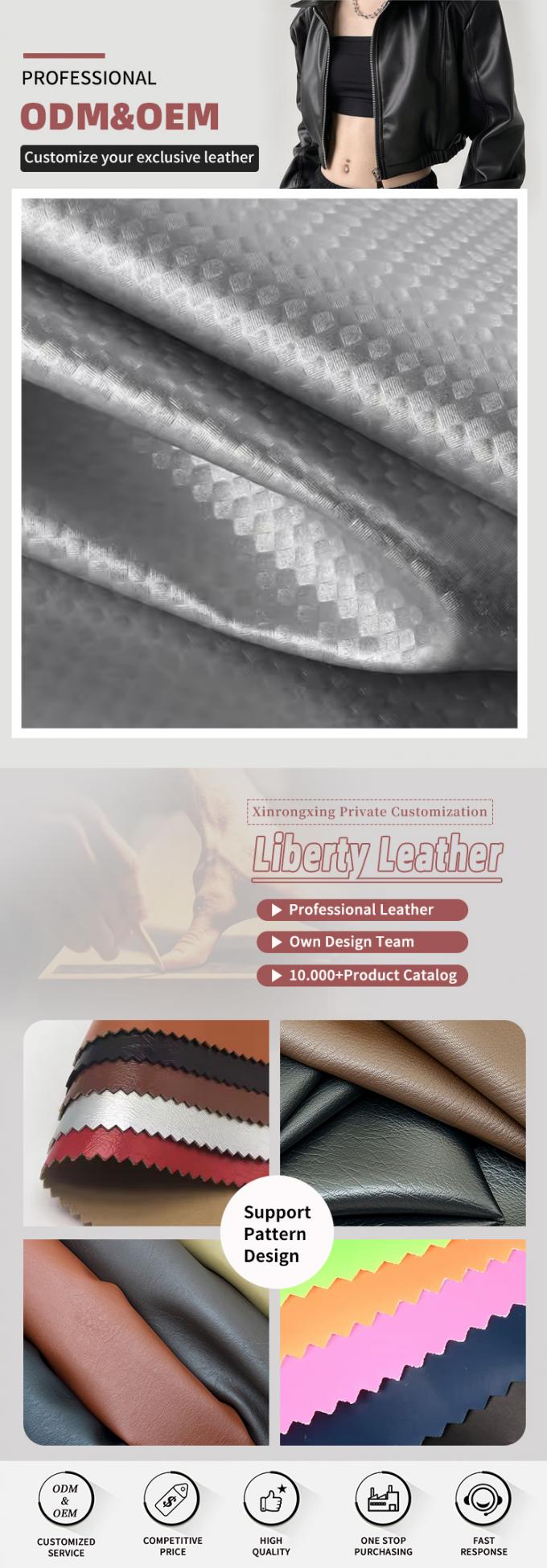 Matto di paglia in fibra di carbonio in PU elastico pelle sintetica di grano per borse per vestiti cuffia per auricolari scatola manica tessuto di pelle finta 4