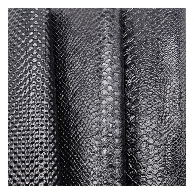 Modello di pelle sintetica in Pvc di alta lucentezza Modello di pelle sintetica per animali Scarpe e borse Tessuti di pelle finta 7