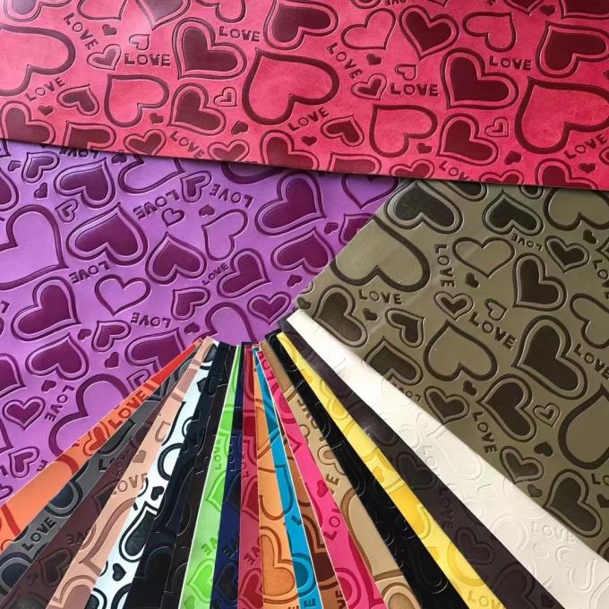 Personalizza la pelle sintetica goffrata con cambio colore in vinile PU per scarpe, borse, tappetini da tavolo, tessuto in finta pelle 13