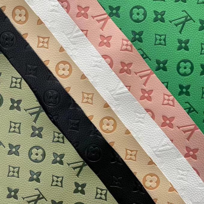 Personalizza la pelle sintetica goffrata con cambio colore in vinile PU per scarpe, borse, tappetini da tavolo, tessuto in finta pelle 16