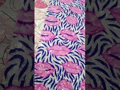 Stampato rosa di San Valentino bacio d'amore Gretel PU Imitazione di pelle di cotone velluto fondo tessuto