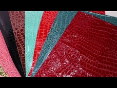 Modello di pelle sintetica in Pvc di alta lucentezza Modello di pelle sintetica per animali Scarpe e borse Tessuti di pelle finta